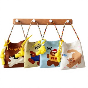 Bolso de Mano para Mujer, Estilo Veraniego 2025, Diseño Exclusivo, Estilo Forestal, Inspiración Coreana, Mini Bolso de Tela con Estampado de Animales de Dibujos Animados - Product Image 1