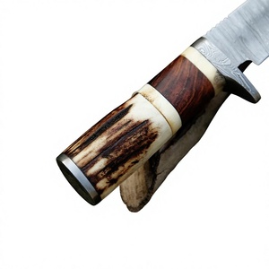 Cuchillos de Acero Inoxidable con Hoja de Punta Caída y Mango de Asta de Ciervo, Profesionales, Utilitarios, para Supervivencia, Camping y Caza, OEM - Product Image 2