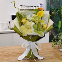 Neu Eingetroffen: Handgefertigter Gedrehter Blumenstrauß mit Lilien, Tulpen und Mohnblumen für Valentinstag, Muttertag, Hochzeit und Geburtstagsgeschenke