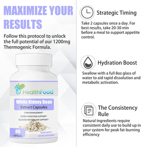 OEM ODM White Kidney Bean Extract Capsules with Common Bean Supports Metabolism Thermogenesis Digestive Health Capsules - Product Image 4