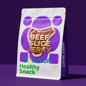 Bolsa de Embalaje Personalizada para Alimentos Congelados y Deshidratados, Bolsa con Cierre Hermético y Base Plana para Carne Seca en Rodajas - Product Image 4