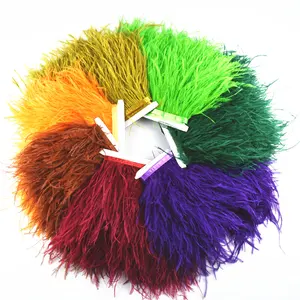 Flecos de plumas de avestruz <span class=keywords><strong>para</strong></span> decoración de ropa, encaje <span class=keywords><strong>para</strong></span> decoración de prendas, <span class=keywords><strong>el</strong></span> <span class=keywords><strong>mejor</strong></span> precio, 10-15cm - Product Image 1