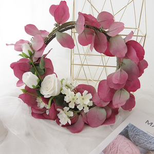 Decoración para el Cabello <span class=keywords><strong>de</strong></span> Plástico Rosa, Corona Artificial con <span class=keywords><strong>Flores</strong></span> Mixtas para <span class=keywords><strong>Coronas</strong></span> - Product Image 5