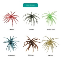 WildTrek Leurre Souple en Caoutchouc Épineux de Mer Flottant 70mm 1.6g Leurre de Surface à Flocons Réfléchissants 6 Couleurs pour Pêche au Bar en Eau Douce et en Rivière