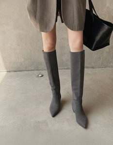 Vintage femmes bottes longues 2025 automne hiver Sexy bout pointu fête robe de bal <span class=keywords><strong>talon</strong></span> haut mince genou bottes hautes pour dame tailles 40 - Product Image 3
