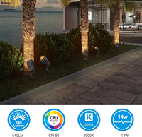 Alison Outdoor LED-Strahler aus Aluminium, IP67 Wasserdicht, Landschaftsbeleuchtung für Innenhöfe, Bäume, Wege, Rasenflächen, Flaggen & Häuser