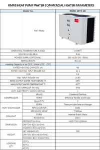 <span class=keywords><strong>Pompe</strong></span> à chaleur pour piscine 15YR/66kW COP5.9 Anti-choc électrique Échangeur en titane Chauffe-eau pour piscine de centre de loisirs hôtelier et spa - Product Image 3