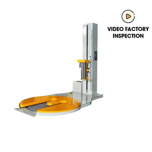 M Type/Bottom Automatic Turntable <b>Stretch</b> Film <b>Wrapped</b> Pallet Shaped Wrapping Machine for Pallet Jacks - Product Image 3
