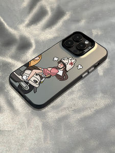 Custodie per Telefono Antiurto in PC Elettroplaccato per 17/16/15/14 Pro Max/13/12, Design Divertente con Ragazzo e Ragazza Arrabbiati - Product Image 2