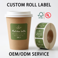 Label Gulung Logo Kustom Tahan Air Stiker Vinyl Laminasi Matte Perekat Sendiri Cetak Dekal untuk Kemasan Botol Stoples Kotak