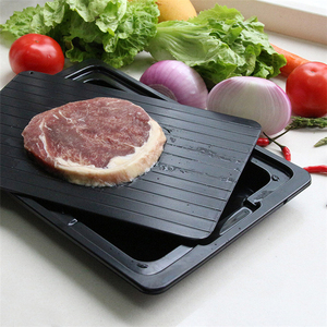 Plateau de décongélation amélioré en métal sans électricité avec bac d'égouttement pour <span class=keywords><strong>viande</strong></span> congelée, <span class=keywords><strong>planche</strong></span> de cuisine - Product Image 4