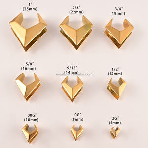 Evorte - Écarteur <span class=keywords><strong>d</strong></span>'<span class=keywords><strong>oreille</strong></span> hexagonal en acier chirurgical pour enfants, tunnel <span class=keywords><strong>d</strong></span>'<span class=keywords><strong>oreille</strong></span> en or rose 18 carats, dilatateur <span class=keywords><strong>d</strong></span>'<span class=keywords><strong>oreille</strong></span>, boucle <span class=keywords><strong>d</strong></span>'<span class=keywords><strong>oreille</strong></span> - Product Image 6