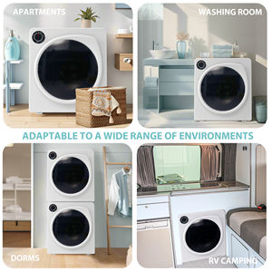 Sèche-<span class=keywords><strong>linge</strong></span> à 5 modes avec protection contre la surchauffe du tambour Dépoussiérage Désodorisation Caractéristiques d'élimination des peluches-pour une utilisation aux États-Unis - Product Image 4