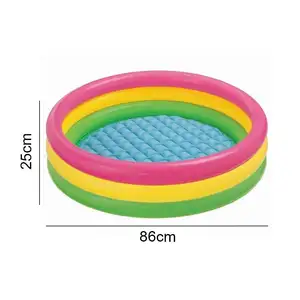Nueva piscina inflable gruesa para niños, piscina inflable pequeña de 3 anillos para niños, juego de agua para interiores y exteriores