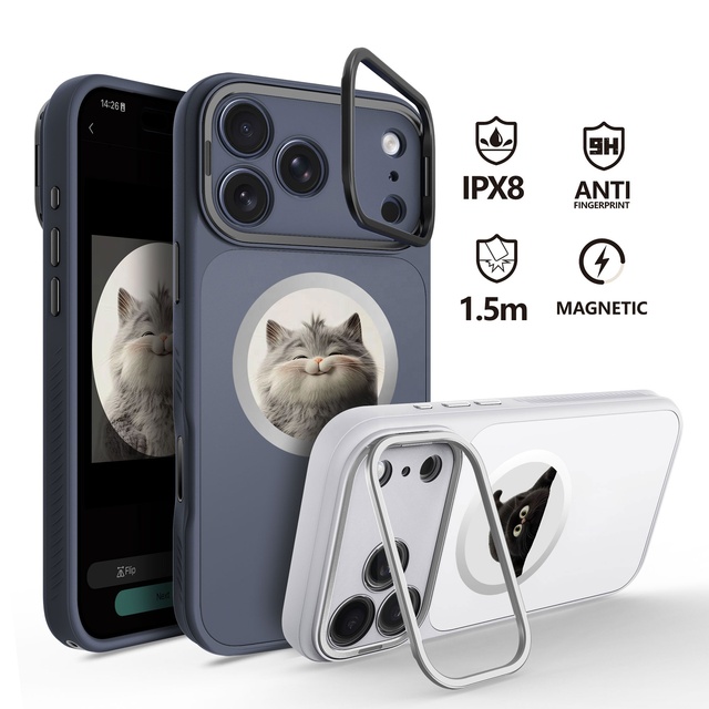 New Design Premium Phone Case Manufacture E-ink NFC Case Digital Screen DIY Picture Shockproof Mobile Phone Case for iPhone 17