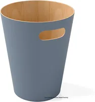 Panier en papier de style japonais, couleur unie, avec couvercle rond en bois, pour usage domestique dans le salon, la cuisine, le bureau ou l'hébergement.