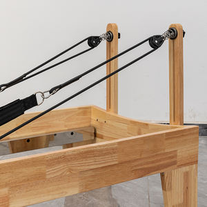 Reformer Pilates Classique en Chêne Durable avec Fonctionnalités Réglables pour Studio Personnel, <span class=keywords><strong>Yoga</strong></span> et Entraînement de Santé - Product Image 3