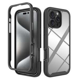 Trong Suốt Cover Quay Lại Cứng Acrylic TPU Bumper Điện Thoại Trường Hợp Đối Với iPhone 16 15 14 13 12 11 Pro Max Chống Sốc Và Độ Bền Cao - Product Image 1