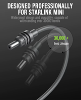 Adaptateur d'alimentation pour voiture Starlink Mini, prise allume-cigare vers câble DC 16AWG, interrupteur marche/arrêt, transformateur élévateur 12V/24V vers 30V 3.5A