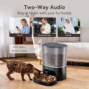 Dispensador de Comida para Perros de 8L con Temporizador, Alimentador Automático Inteligente para Mascotas con WiFi 5G, Cámara HD de 1080P, 2 Tazones, Audio Bidireccional, Control por Aplicación - Product Image 5