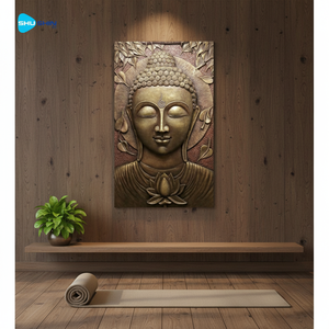 تماثيل بوذا برونزية منحوتة يدويًا قابلة للتخصيص للتعليق على الجدران، مناسبة للكنائس الدينية. - Product Image 4