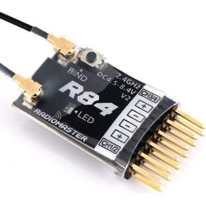 สำหรับ R84 2.4GHz ELRS ตัวรับสัญญาณ 4 ช่อง เสาอากาศเดี่ยว TCXO สัญญาณเสถียร น้ำหนักเบา ระยะไกล RC พลาสติก - Product Image 2