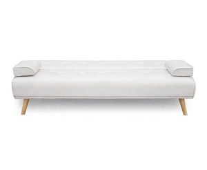 उच्च गुणवत्ता बेडरूम फर्नीचर सफेद लिनन कपड़े के साथ बहु समारोह सोफे बिस्तर लकड़ी पैर - Product Image 3