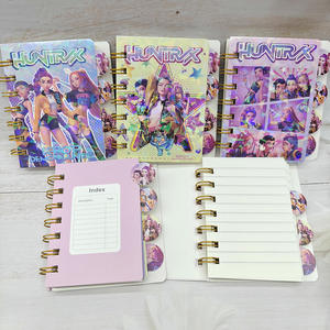 大人気！可愛い漫画柄24冊入り ガールズグループテーマの学生向けコイルノート 携帯ミニ子供用お絵かきノート ギフト - Product Image 5