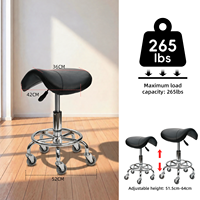 Tabouret de toilettage Shernbao GC-002S avec roulettes anti-cheveux, rotation à 360° °   Chaise Selle Pivotante et Réglable pour Salons de Beauté et Soins des Animaux OEM