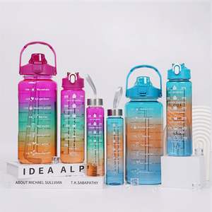 Nouvelle Collection 2026 : Lot de 3 Bouteilles d'Eau Motivationnelles en Plastique Dégradé avec Marqueur de Temps – Idéales pour la Gym et le Fitness - Product Image 3