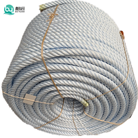 Corde d'amarrage et de remorquage en PP à 3 brins, marron, 32-56 mm, haute résistance, flottante, résistante aux UV, pour usage maritime