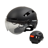 Cascos de bicicleta de carretera de seguridad para ciclismo para adultos al por mayor con lente de perilla, casco de bicicleta eléctrica con luz LED, gran oferta, certificado CE