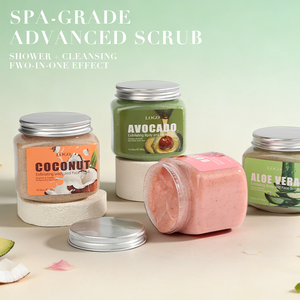 Exfoliante Corporal y Facial Suave 2 en 1 de 300G con Aloe Vera, Rosa, Coco y Aguacate, Nutritivo y Natural, Envío Rápido - Product Image 4