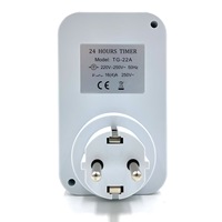 Enchufe de sincronización estándar europeo Temporizador mecánico de ciclo de 24 horas Interruptor de control de tiempo de encendido/apagado automático