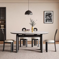 Table et chaises de salle à manger pliantes en bois massif de luxe moderne avec plaques extensibles transformables en tables (durable)