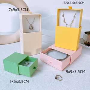 Custom Logo Sliding Drawer Jewelry Packaging <b>Box</b> Cardboard <b>Gift</b> <b>Box</b> for Necklace Bracelet Rings Premium Paper Packaging - Product Image 2