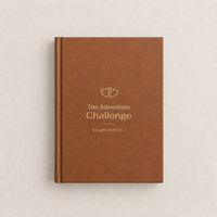 Libro de Retos para Parejas con Diseño de Logotipo Personalizado, Impresión en Cuero PU, Tapa Dura, para Aniversario o Regalo de Boda