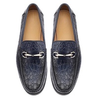 Mocassins pour hommes en cuir véritable, antidérapants, confortables, texturés, respirants, à enfiler, style britannique, semelle souple, chaussures décontractées polyvalentes