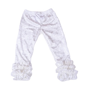 Ac-3 Wholesale Girls <b>Velvet</b> Casual Knitted Plus Size Waterproof Long Leg Ruffle Hem Pants Autumn Winter - Product Image 1