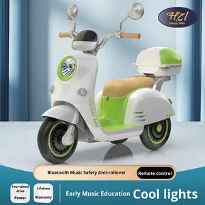 Motocicleta Eléctrica Triciclo de Plástico con Capacidad para Dos Personas, Niños y Niñas, con Música, Recargable, Juguete - Product Image 3
