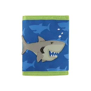 Alta Qualidade Cute Coin Storage Kids Zipper Pouch Shark Printing Purse For Boys Customized Pattern Wallet