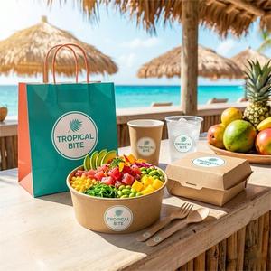 Cajas de Embalaje para Comida Rápida Impresas Personalizadas, Cajas para Hamburguesas de Grado Alimenticio, Cajas para Papas Fritas, Bolsas de Papel para Llevar - Product Image 2