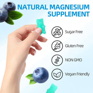 Gummies au magnésium glycinate pour la relaxation, vente chaude, végétaliennes, améliorent la santé cardiaque et osseuse - Product Image 5