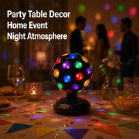 Lumière de fête à boule disco LED de 6 pouces alimentée par batterie, en ABS+PC, avec commande par interrupteur, pour la décoration d'événements colorés à la maison ou à l'école, Mingxiong