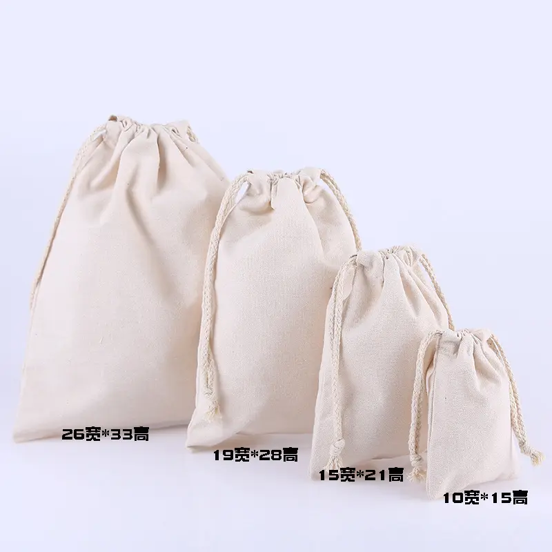 Direct Factory With Best Price Black White Cotton canvas drawstring bag backpack with logo