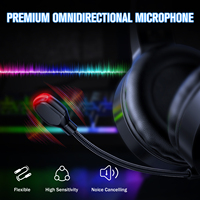 ONIKUMA X1 Bandeau Confortable PC Ordinateur Gaming Casque Casque Gamer Auriculaires Avec Microphone