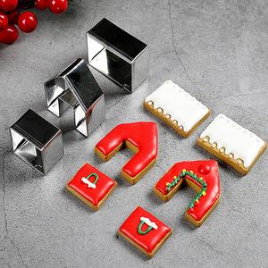 Acier inoxydable 3 pcs/set Mini Noël Gingerbread House Cookie Cutter Biscuit Moules - Product Image 4