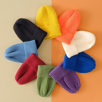 Bonnet tricoté chaud et épais pour l'automne et l'hiver, coupe-vent, idéal pour la course, avec protection des oreilles, en tricot côtelé, pour usage quotidien