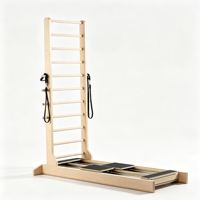 Reformer Pilates en bois d'érable à double direction, lit d'entraînement multifonctionnel pour le renforcement du tronc, pour studio, salle de sport, rééducation et fitness