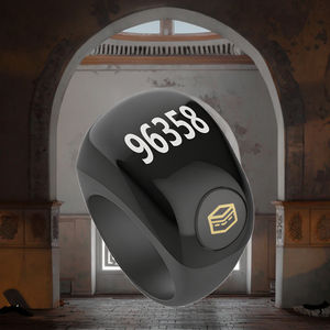 Anello Contatore Digitale Tasbeeh/Tasbih QB809 con Display OLED in Plastica, Ricarica Type-C, Promemoria Orologio Azan, Tre Misure, 999.999 Cicli - Product Image 3